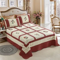 chausub patchwork cotton quilt set 3pcs bedspread on the bed lightweight queen size summer blanket for bed coverlet comforter