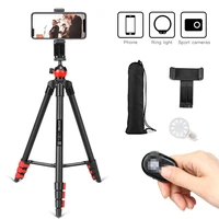 zomei t60 lightweight tripod professional bluetooth remote control tripode stand with phone holder for camera gopro smartphone