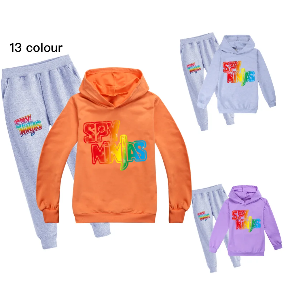 

SPY NINJAS Hoodie Clothes Kids Clothing Sets Baby Girls Fashion Sports Suits Boys Hoodies Sweatshirts+Pants 2Pcs Set Tracksuit