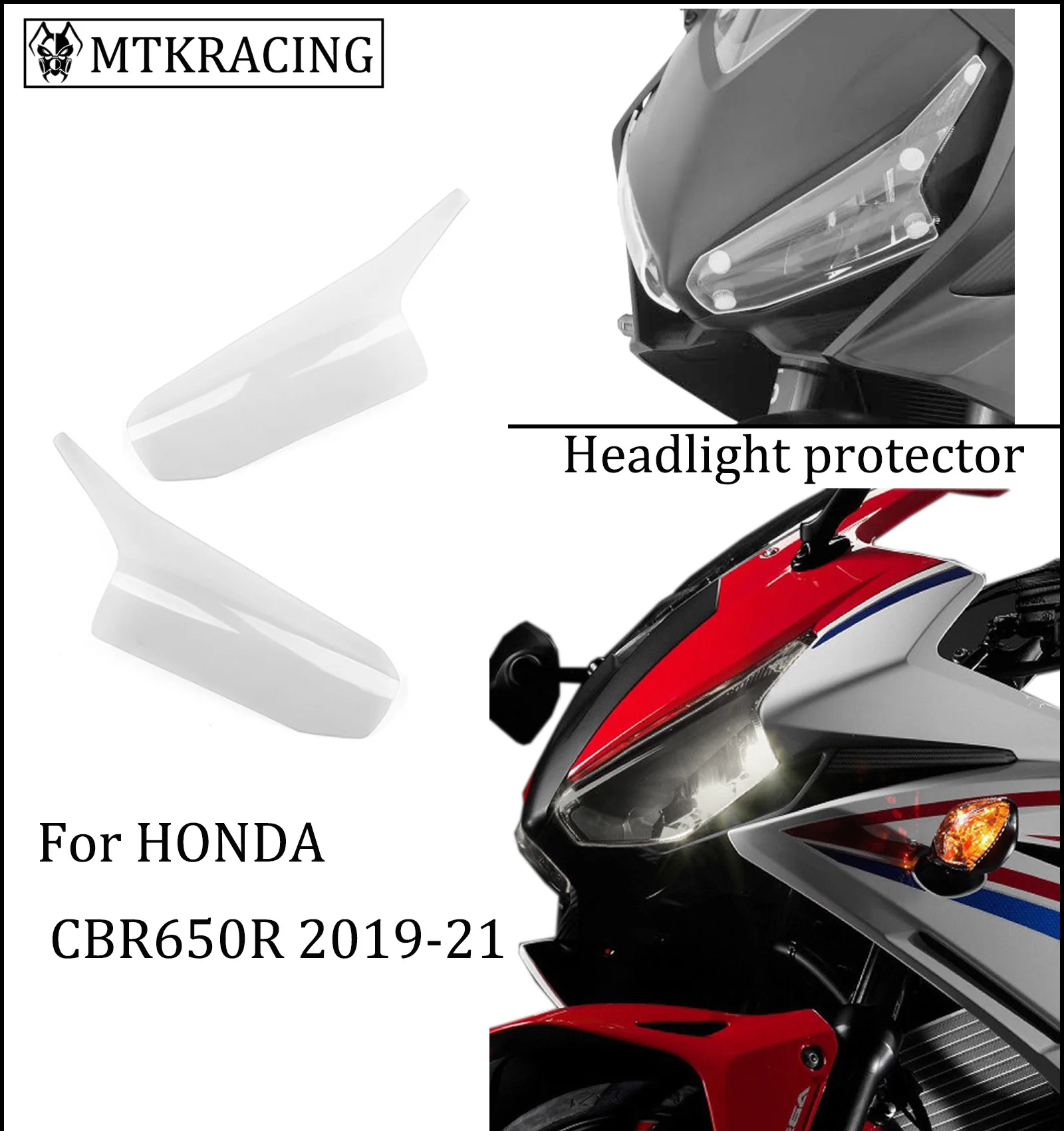 

MTKRACING FOR HONDA CBR650R CBR 650R CBR 650 R CBR 650R Headlight Protector Cover Screen Lens 2019-2022