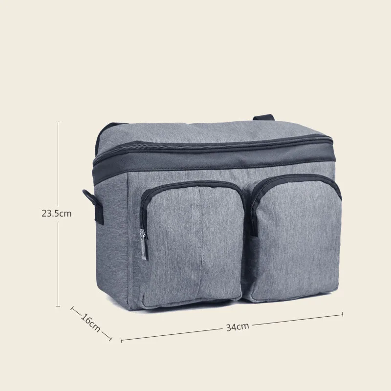 

Baby Stroller Bag Mommy Nappy Diaper Bag Organizer Stroller Accessories Baby Bottle Holder Large Capacity Carriage Cart Bag