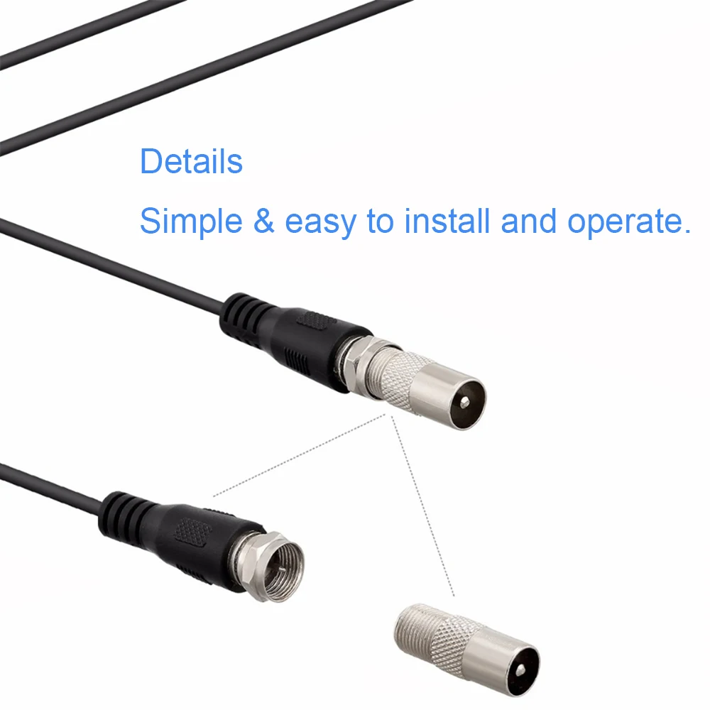 Усиленный HD цифровой ТВ антенна дальнего радиуса действия Приём в помещении