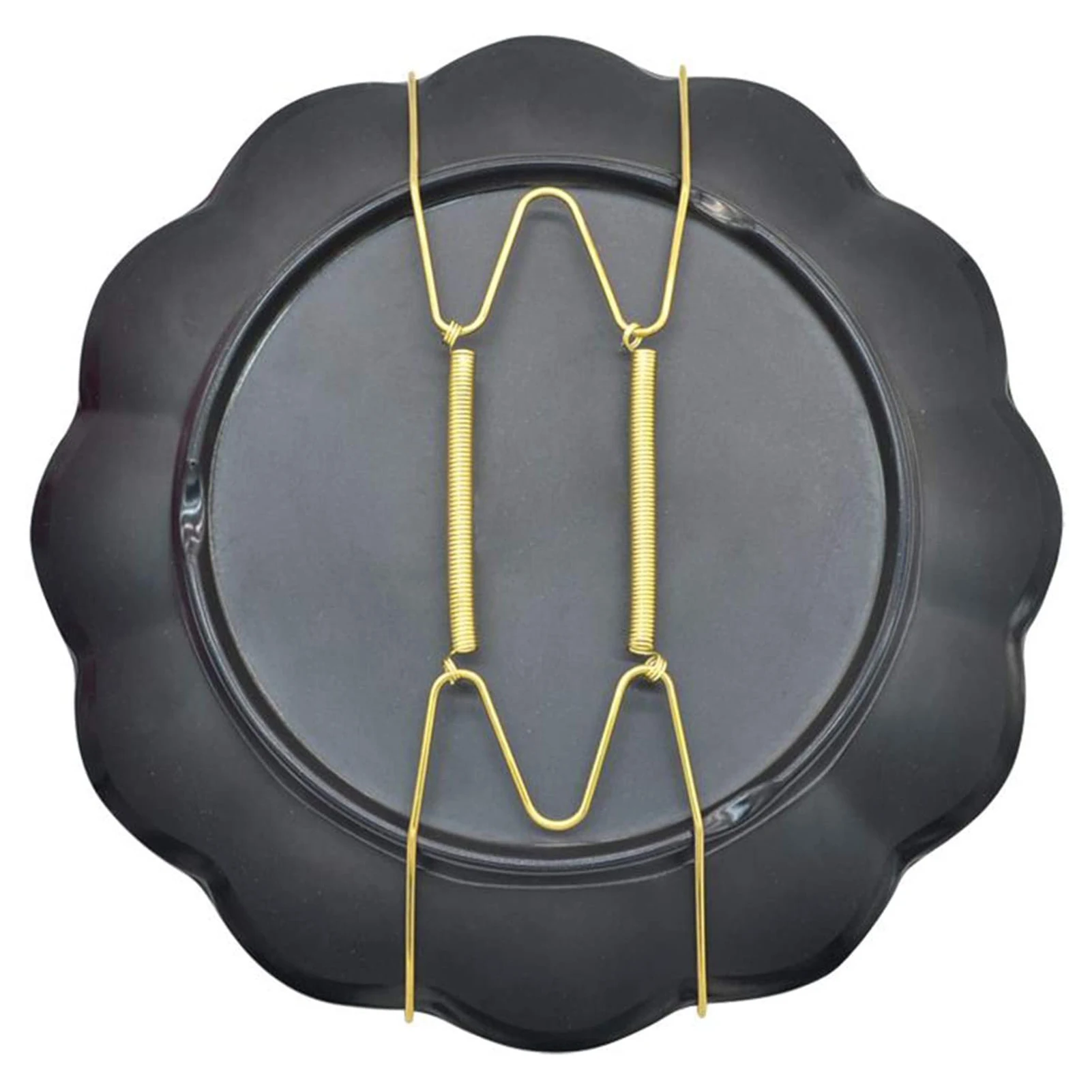 

10pcs 8Inch/10Inch Wall Plate Hanger W Type Dish Spring Holder Invisible Dish Hangers Holder Wall Display Plate Stand