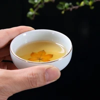 new 60ml china celadon maple leaf tea cups hand painted chinese style tasting cup ceramic kung fu puer teacup