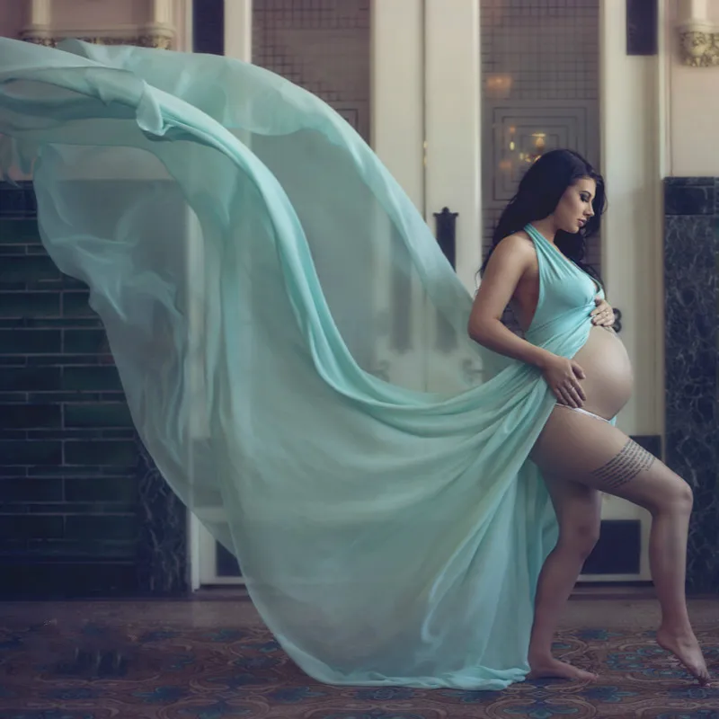 Длинное шифоновое платье для беременных фотосессия реквизит фотосессии по