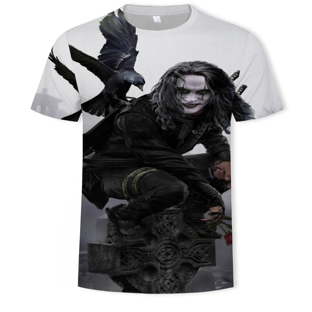 

Fashion dazzling horror T-shirt street Harajuku Men's casual short-sleeved shirt Adult children's clothing