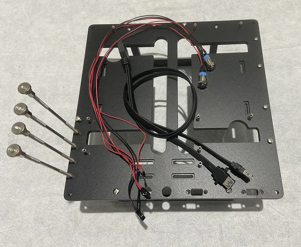 MATX black A4 Mini STX ITX MATX ATX PC тестовая скамья открытая рамка вентилятор водяного охлаждения USB 3,0 шасси DIY голый HTPC чехол для видеокарты - Цвет: MATX black