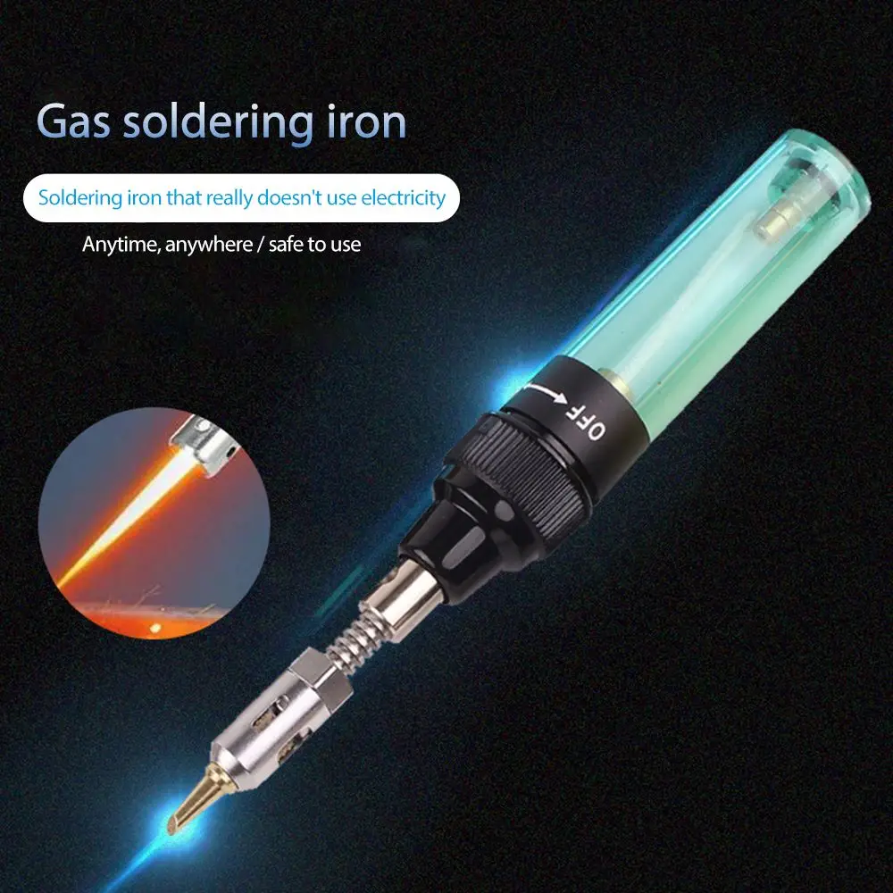 

4 In 1 Portable Soldering Iron Kit Welding Pen Burner Blow Torch Gas Soldering Iron Cordless Butane Tip Tool Dropshipping