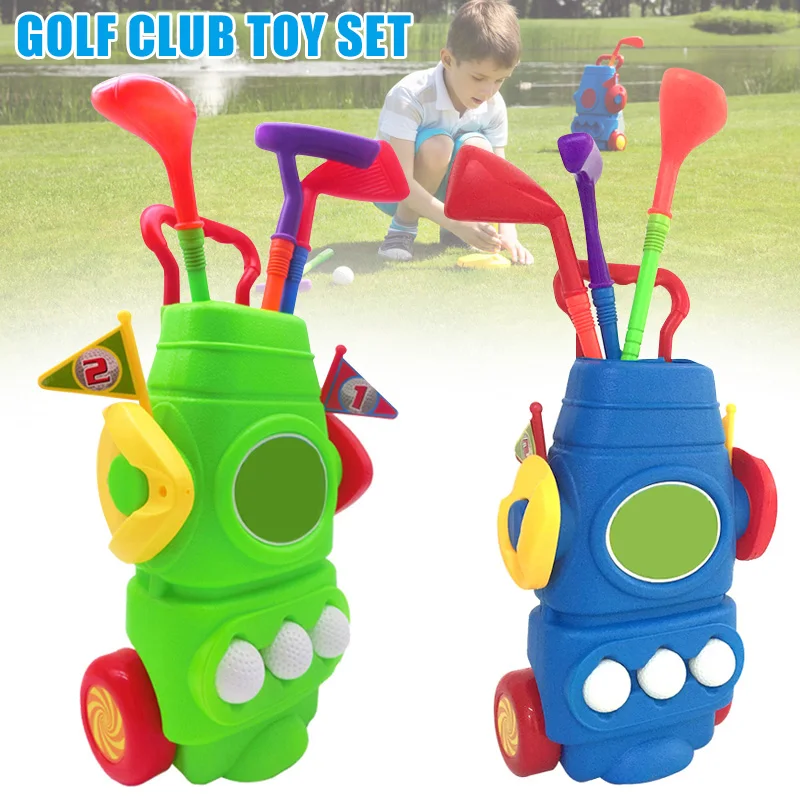 Мини набор Golfs для клуба портативная пластиковая детская игрушка помещений и