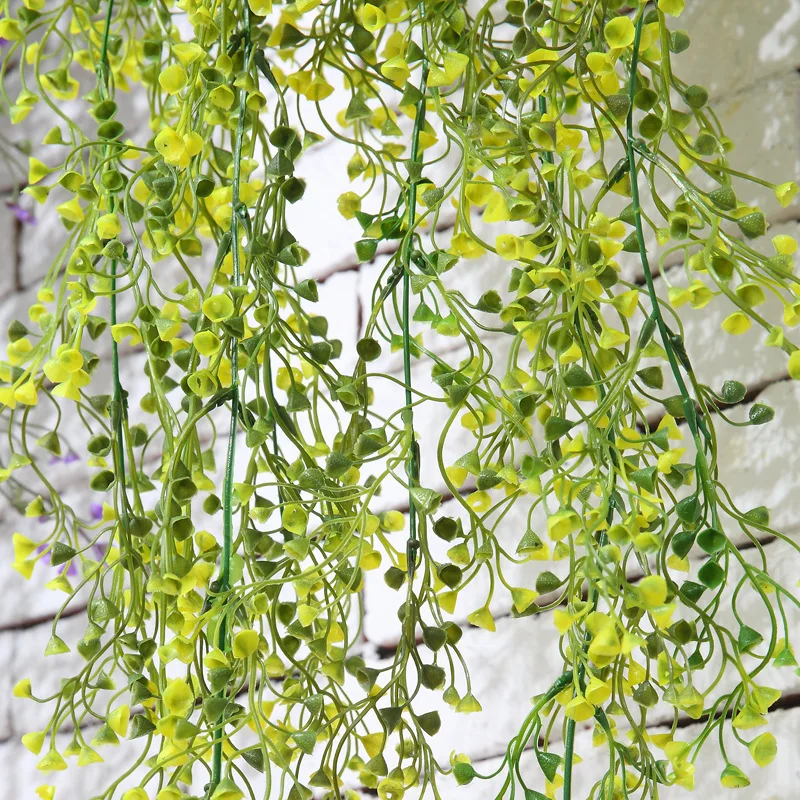 1 string Artificial Plant Vines Wall Hanging Simulation Rattan Leaves Branches Green Ivy Leaf Home Wedding Decoration | Дом и сад