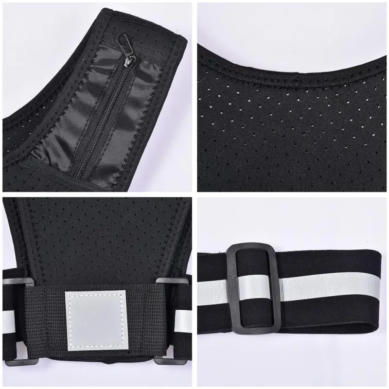 Велосипедная одежда из полиэстера Регулируемый рюкзак для бега черный