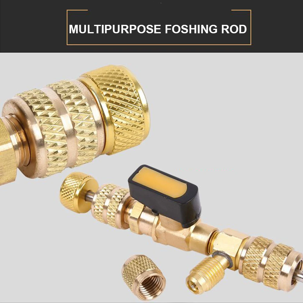 

Valve Core Remover/Installer with Dual Size SAE 1/4 & 5/16 Port for R22 R410A Valve Core Removal Installer Tool (No Gas Loss)