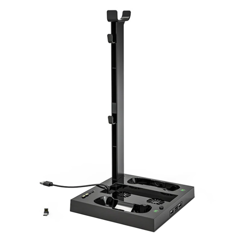 

Vertical Charger Stand with Cooling Fan for Series S Consoles and Controllers Headset Stand for XSS