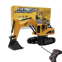 remote control plastic excavator toy and 124 channel 2 4ghz 5 rc excavator toy rc engineering car alloy for childrens gifts