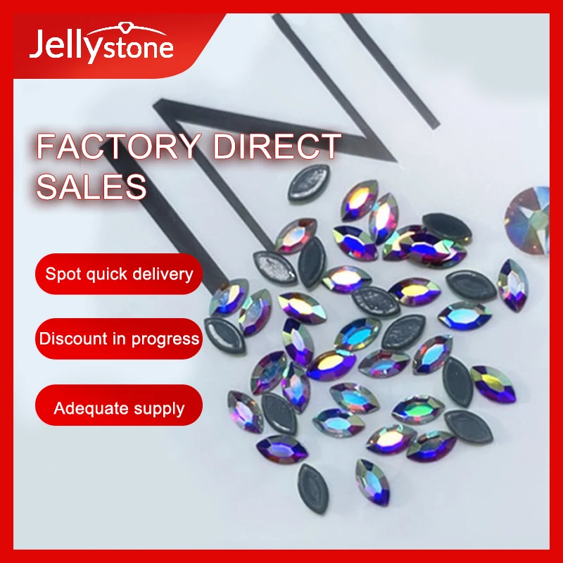 144 шт./пакет овальные Стразы особой формы не требуют горячей фиксации украшения с
