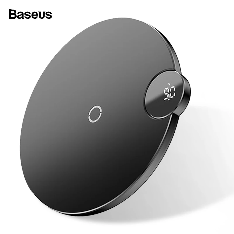 Baseus светодиодный дисплей Qi Беспроводное зарядное устройство для iPhone 11 Pro Max Xr X 10 Вт USB быстрая Беспроводная зарядка для Xiaomi Mix 3 samsung S9