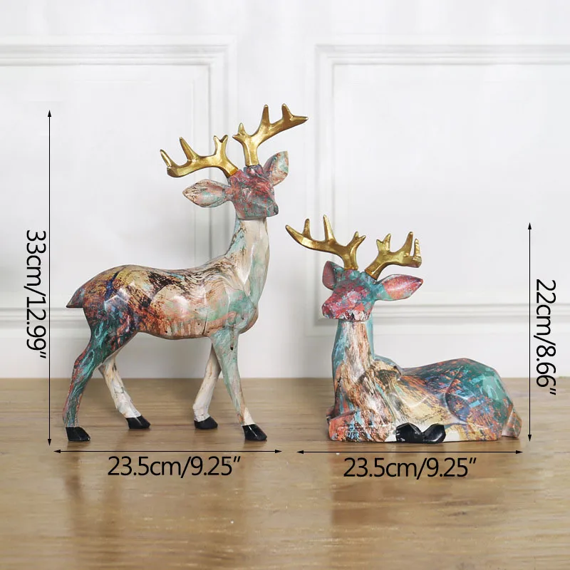 

Nordic Oil Painting Ornament Home Decoration Crafts Creative Animal Sculpture Statue Living Room Display Furnishings Decoration