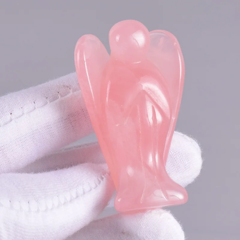 

1.5Inch Crystal Pocket Guardian Quartz Angel Healing Gem Stone Figurines Home Decoration