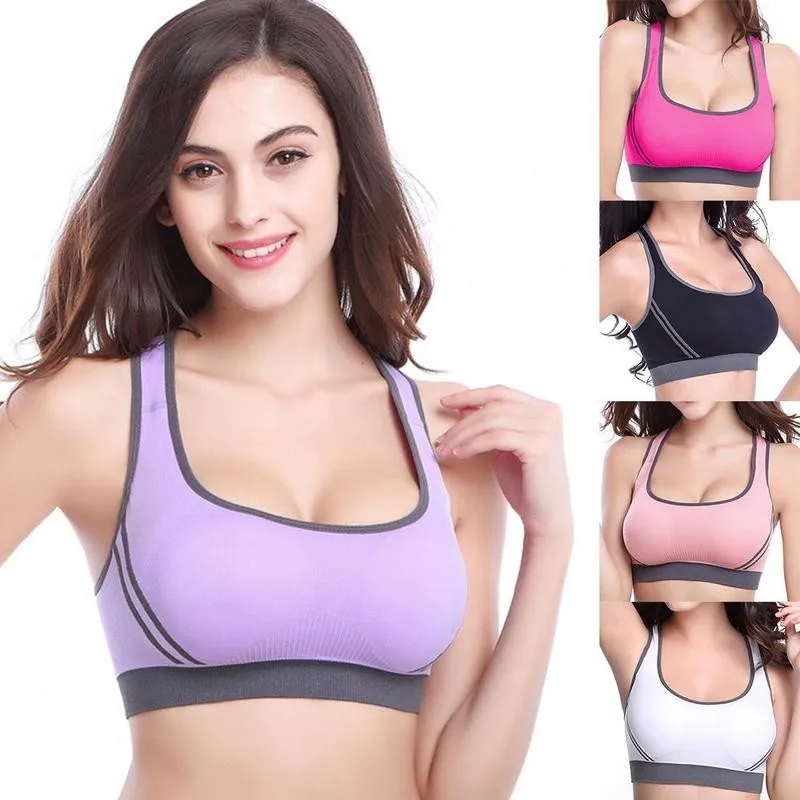 

New Bra Running Sports Fitness Gathered Comfortable Breathable Ladies Underwear Home Beautiful Back Shockproof Sexy Woman Bra