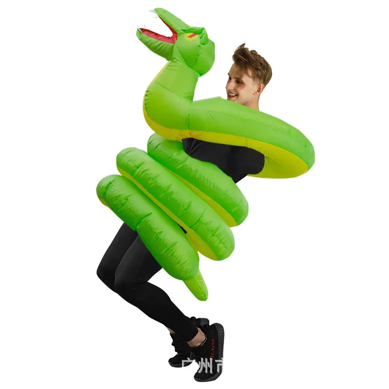 

Python Inflatable Costume Scary Snake Costumes Halloween Carnival Masquerade Party Role Play Disfraz For Adult Cosplay Costumes