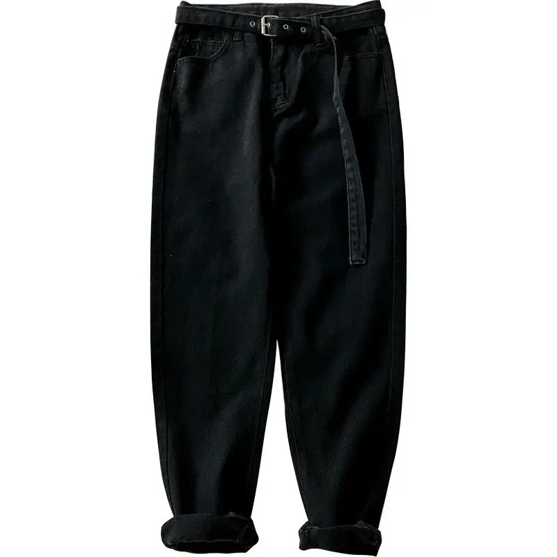 

High Waist Jeans Women Solid Ankle-length Ins Harajuku Harem Denim Womens Slim Plus Size 2XL Slim Loose Streetwear Ulzzang Chic