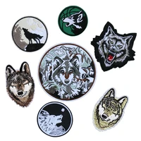 new 1pcs punk wolf series patches for clothes animal sticker on clothing diy patch cool coat appliques garment decor parches