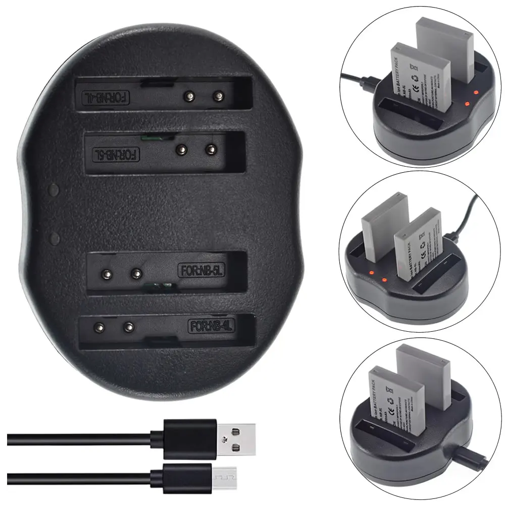 3x NB 5L Батарея + Dual USB Зарядное устройство зум объектив для Canon PowerShot SD990 SX210 является