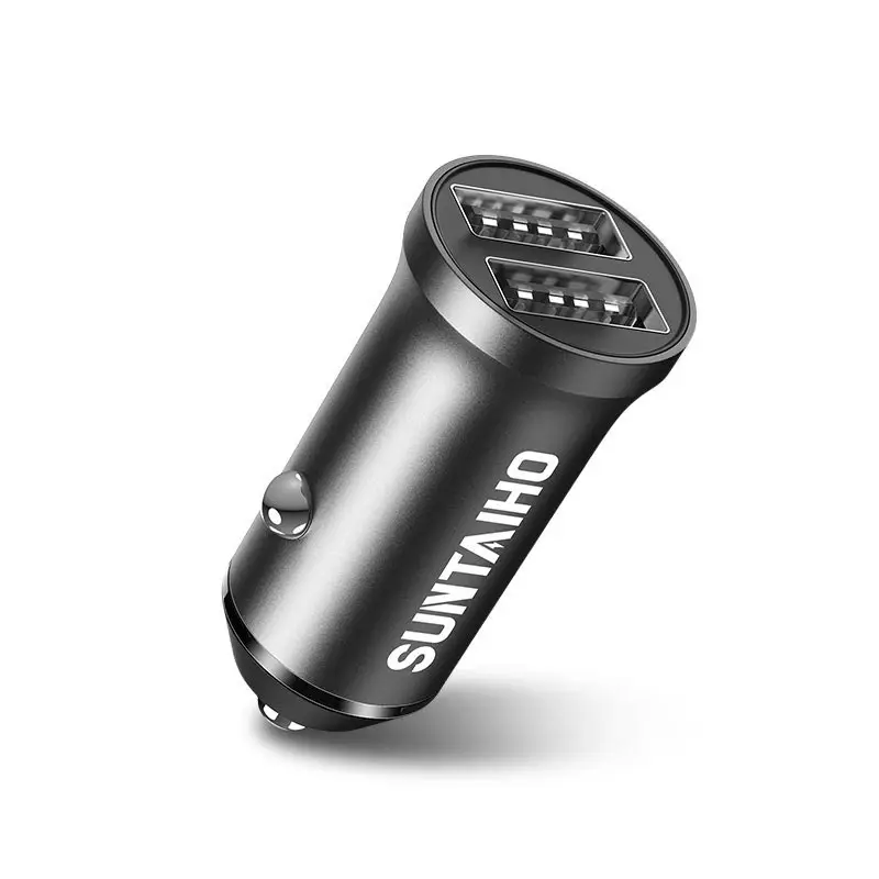 Suntaiho Dual USB Автомобильное зарядное устройство универсальное автомобильное зарядное устройство 2.4A мини мобильный телефон автомобильное зарядное устройство адаптер для iPhone 7 Автомобильное зарядное устройство для телефона - Тип штекера: Car charger 2
