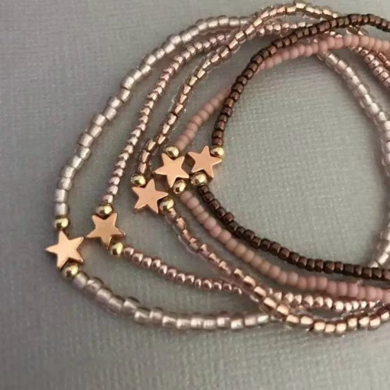 Модные женские богемные браслеты Набор браслетов винтажная бусина