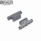 Разъем 2-10 USB 3.1 Тип C 2pin 2 сварочный провод женский водонепроницаемый гнездо с отверстием для винта резиновое кольцо порт для быстрой зарядки
