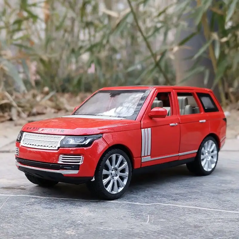 

Модель легкового автомобиля LAND ROVER, внедорожник, 1:24, литая металлическая модель автомобиля, имитация звука светильник, детская игрушка, пода...
