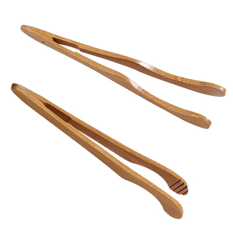 

1 шт. деревянный Пинцет для чая, щипцы для бекона, бамбукового салата, еды, зажим для тостов, прямые зажимы, кухонные аксессуары, чайная посуда