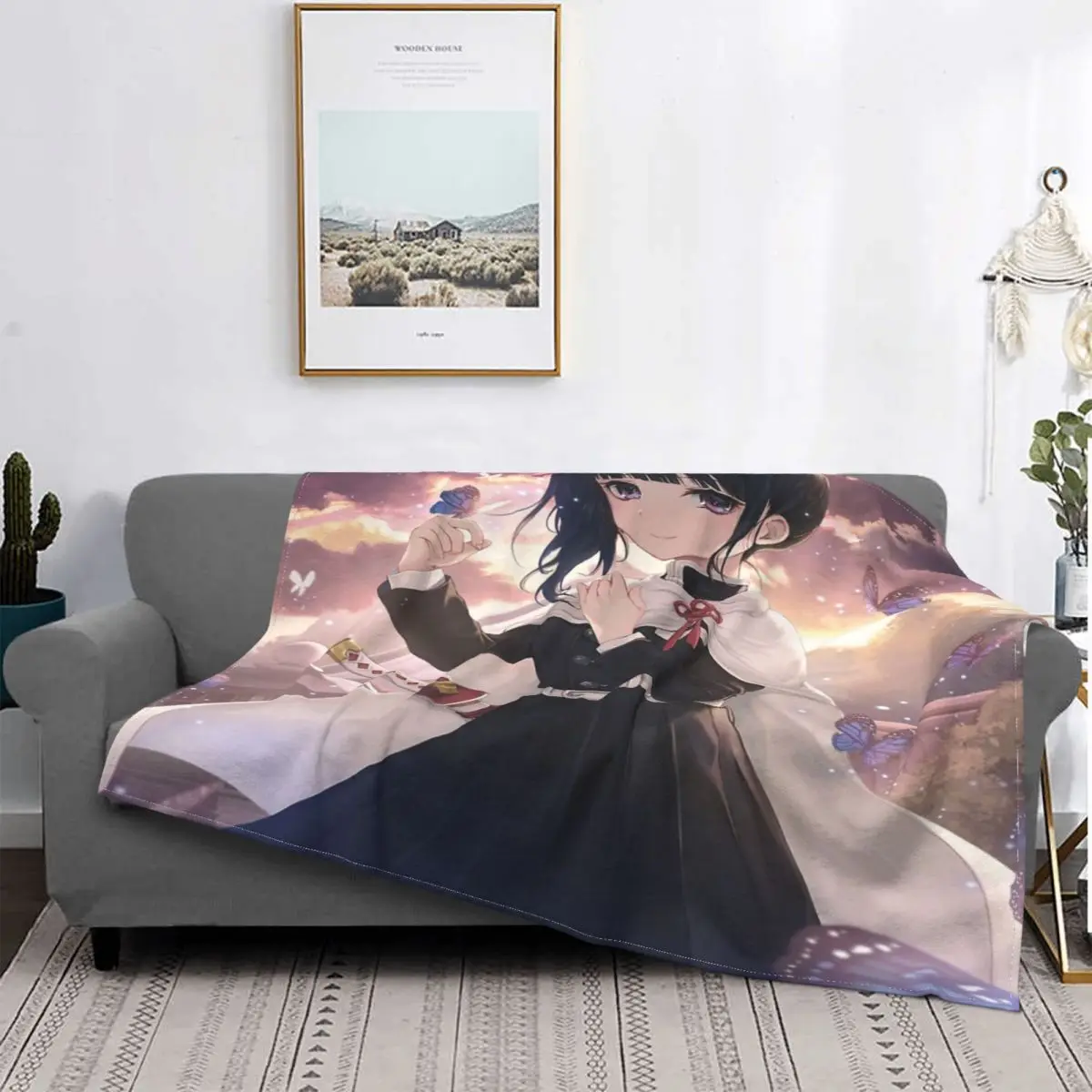 

Кукла с капюшоном Kanao Tsuyuri-colcha a cuadros para cama, manta mullida a cuadros с капучикой, роскошный Текстиль