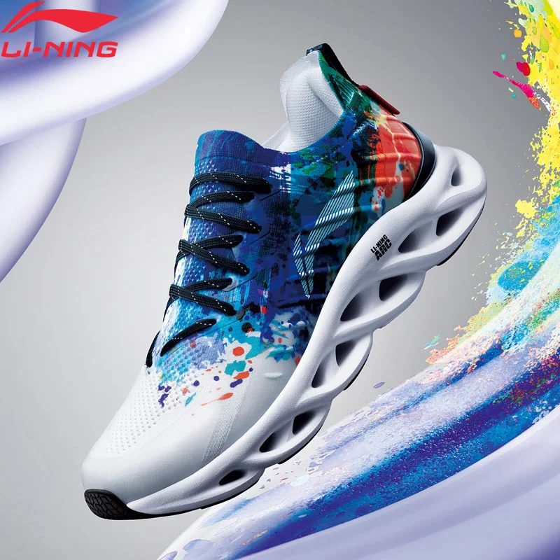 Li-Ning/мужские кроссовки для бега с подушкой из дышащего материала, подкладка из монопряжи, износостойкая спортивная обувь, кроссовки ARHP073 XYP930