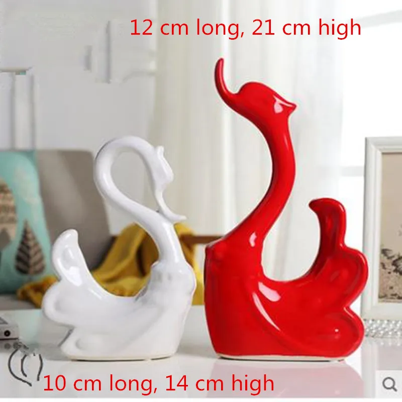 Керамическая поделка в виде лебедя и рыбы европейский модный подарок для дома