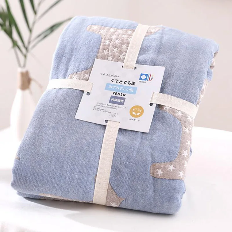 Cotton Reactive print pony Summer Blanket Bed Cover Sofa Travel Breathable Large Soft Throw air conditioning blanket | Дом и сад
