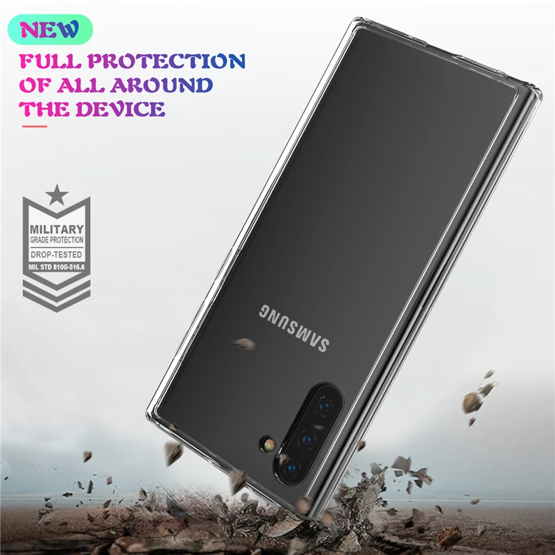 Кристально чистый тонкий акриловый чехол для samsung Galaxy Note 10 + Plus Pro Note10