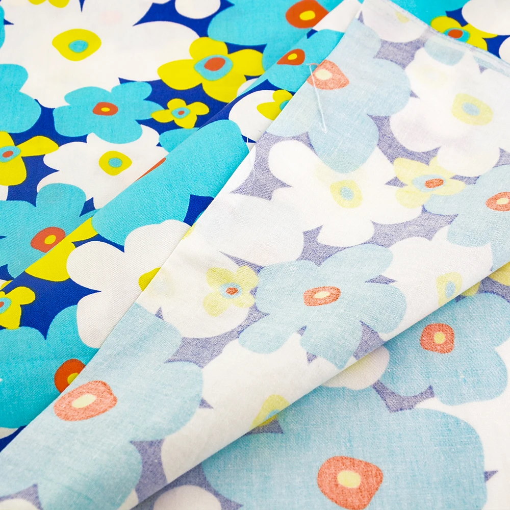 Саржевая хлопковая ткань Teramila полуметровая Яркая Ткань для шитья одеяла