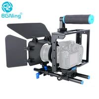 bgning universal camera cage for canonsonynikonpanasonic dslr support mount rig rail rod follow focus system photography part