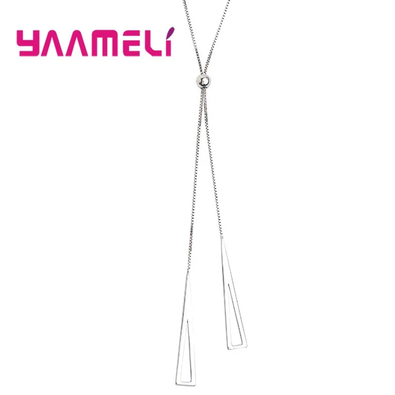 Высокая Qauality 925 ювелирные изделия из стерлингового серебра ожерелье новый тренд в виде геометрических фигур Регулируемый многослойное украшение на шею воротник женские вечерние аксессуары