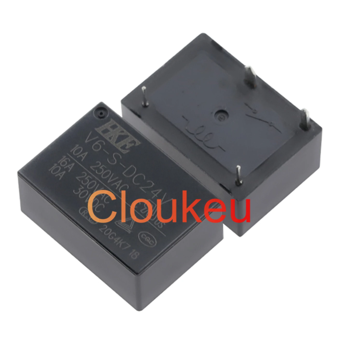 

Реле V6-S-DC5V 12V 24V 10A 4pin HF7520 SPA-S