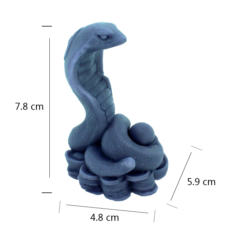 3D силиконовая форма для мыла в виде змеи DIY формы украшения свечей из смолы | Дом и