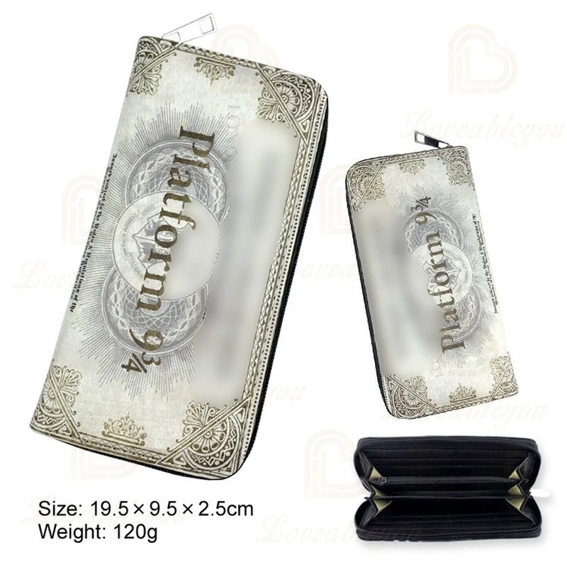 

Beautiful Cosplay Long Zipper Wallet Admission Letter Map Platform Pattern Purse