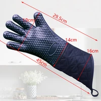 kitchen gloves silicone grill microwave oven mitts long heat insulation gloves non slip anti scald for cooking baking bbq