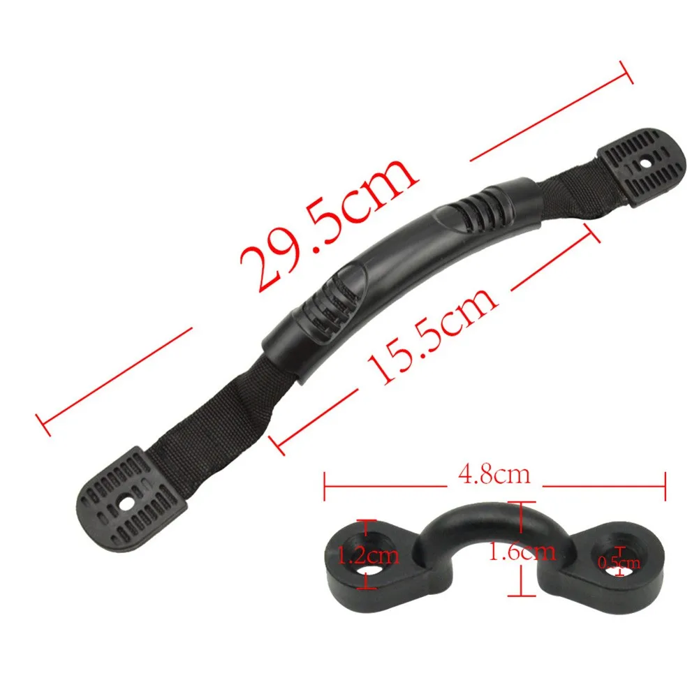 

2x Cord Accessory Boat Bungee Carry Cord Handle J Hook Kayak Mount Screws