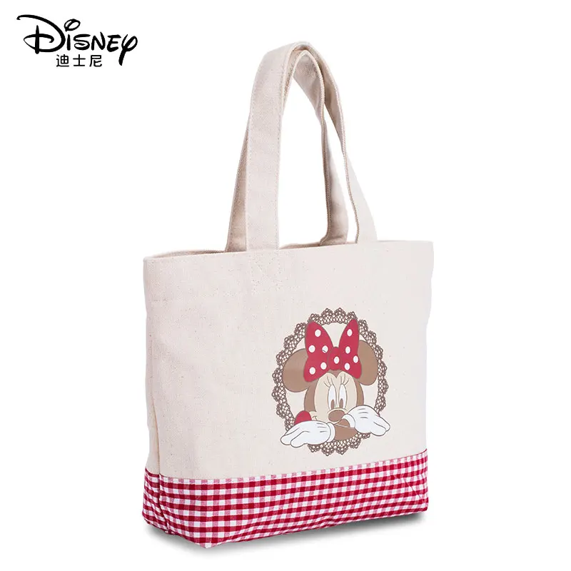 Женская сумка Disney Mickey Minnie Большая вместительная Холщовая Сумка на плечо