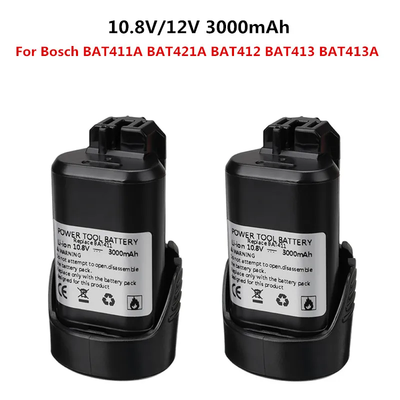 Аккумулятор для Bosch BAT411 литий ионная батарея 12 в 2 0 Ач BAT411A BAT412 BAT412A BAT413 BAT413A 1/2