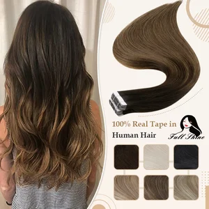 Лента для наращивания волос, 100% натуральные человеческие волосы, невидимые, бесшовные, цвет блонд, клей для салона