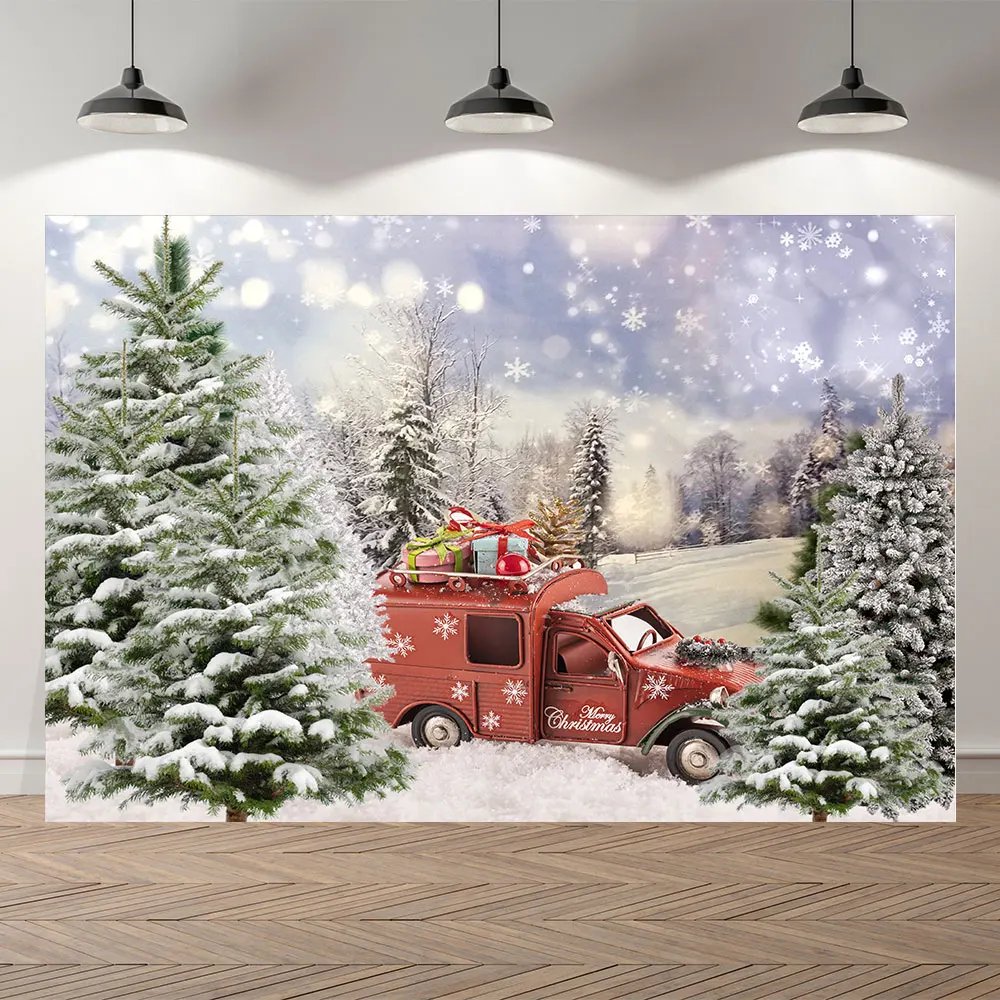 

Фотофон Seekpro с рождественскими елками и снегом, праздничный фон, Зимний лес, детский день рождения, художественный портрет, Фотостудия