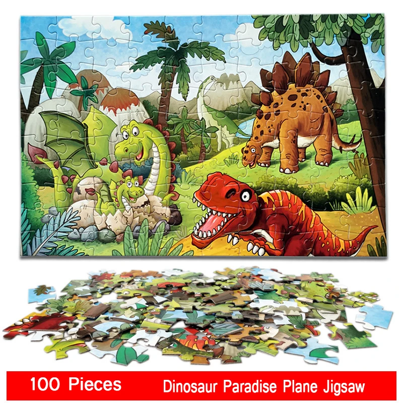 

Mideer 100pcs Jigsaw Puzzle Children's Intelligence Dinosaur Puzzle Early Educational Toys 3-4-5-6 Years Old Jigsaw-Puzzles Toys